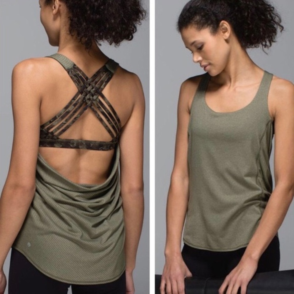 Lululemon Free To Be Wild Tank (jungle fatigue)